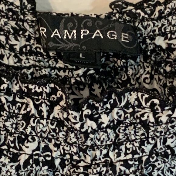 Rampage | Women’s Black White Tank Top Thick Rope Tie Straps Size L - Picture 14 of 14
